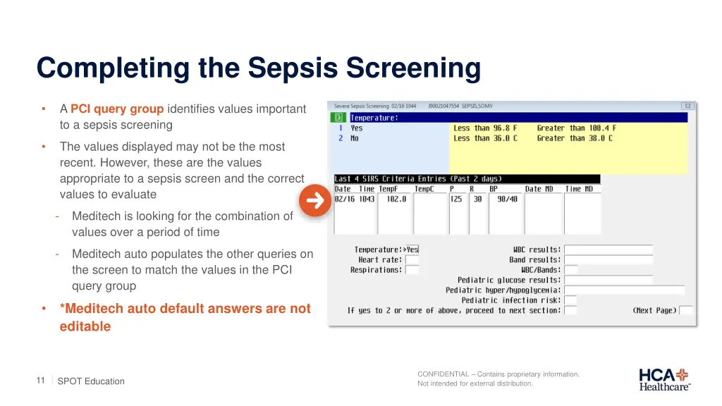 completing the sepsis screening 1