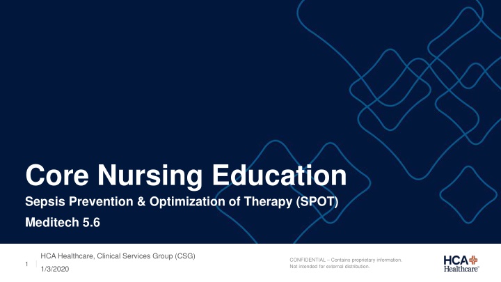 core nursing education sepsis prevention