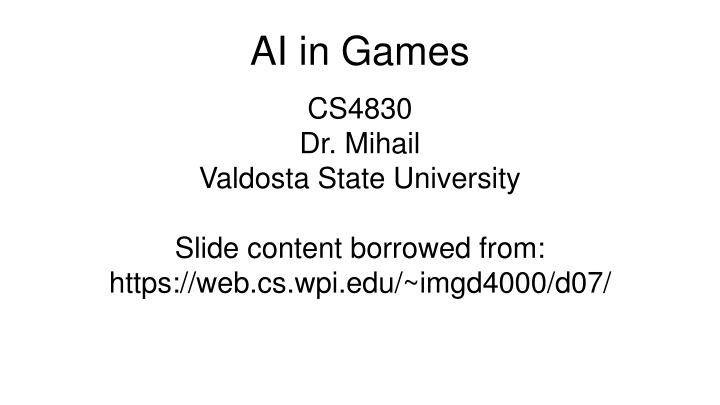 ai in games