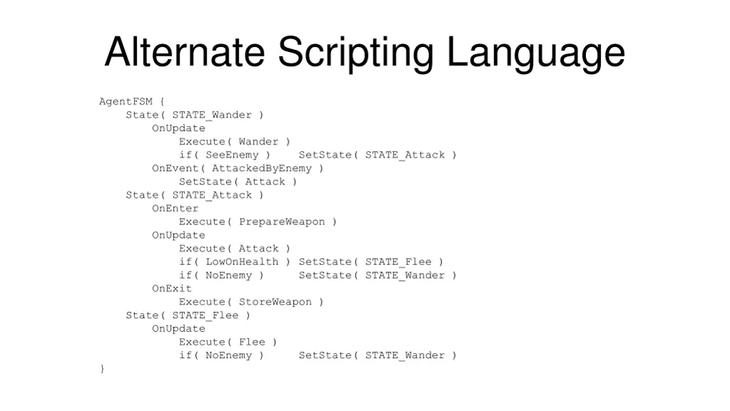 alternate scripting language