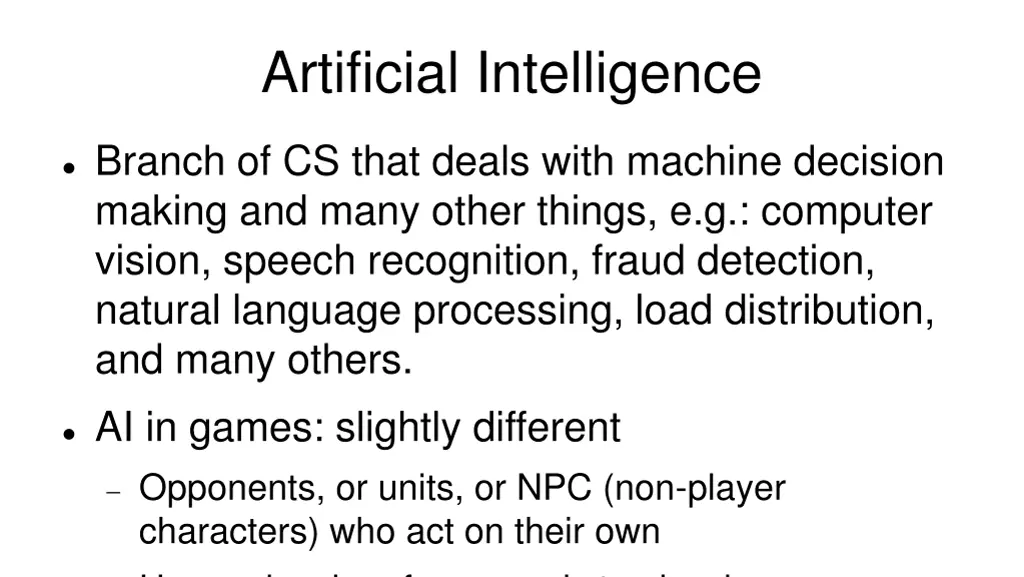 artificial intelligence