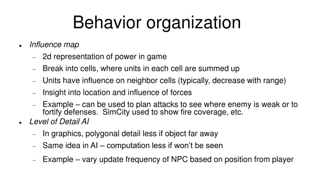 behavior organization 1