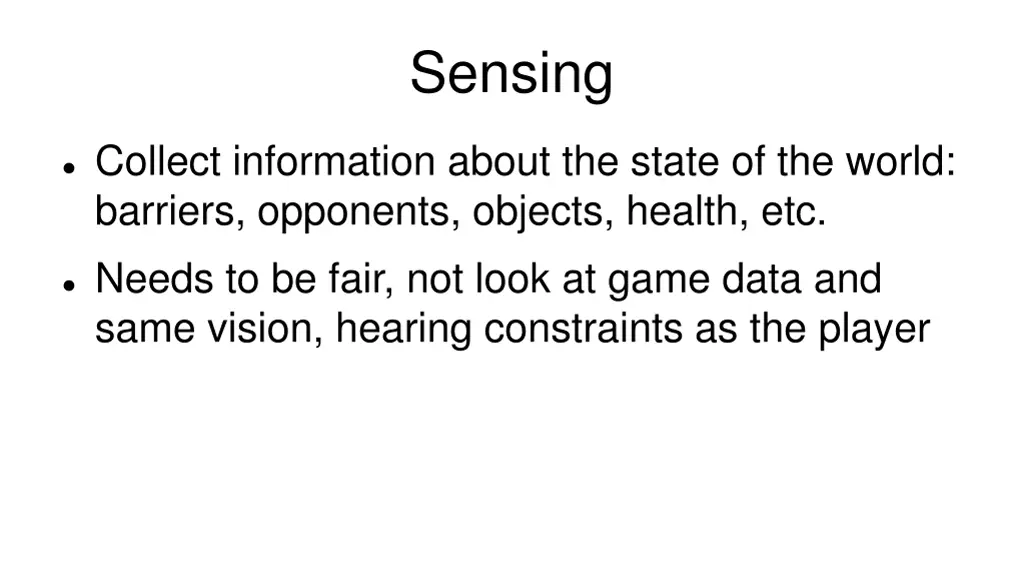 sensing