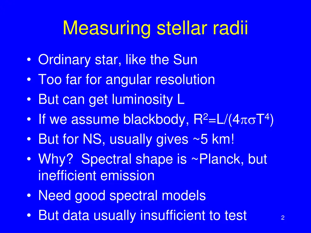 measuring stellar radii
