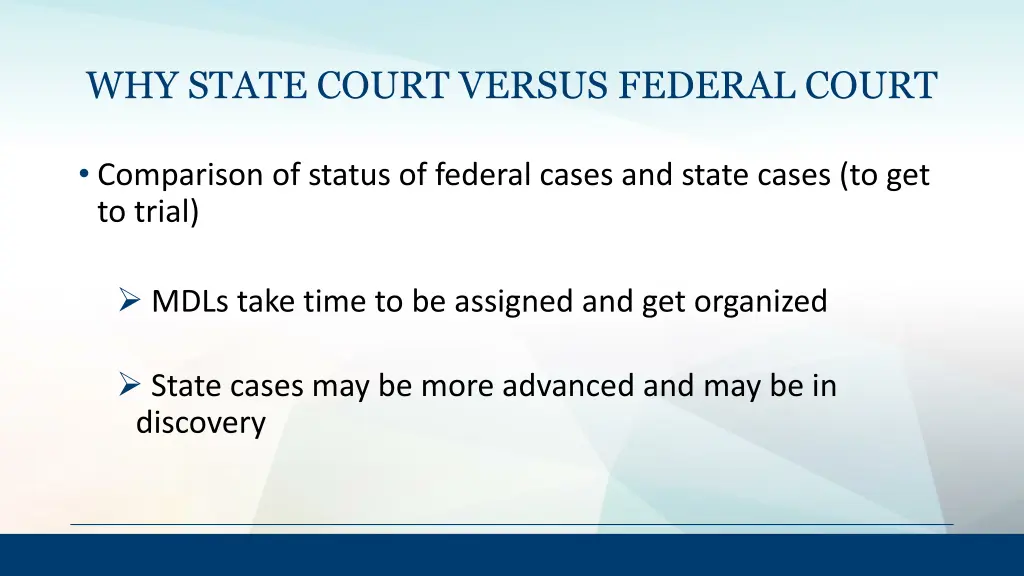 why state court versus federal court 1
