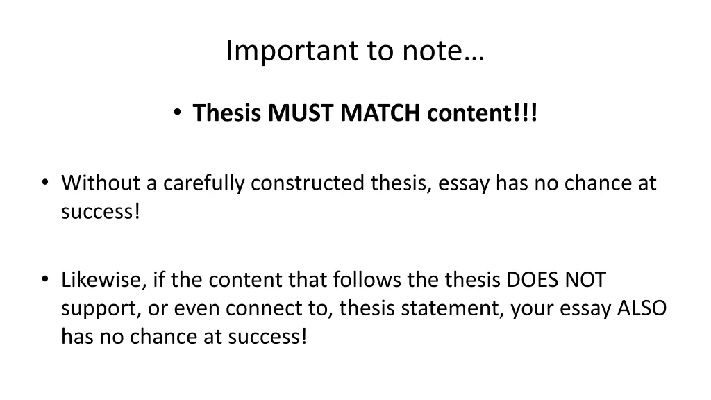important to note