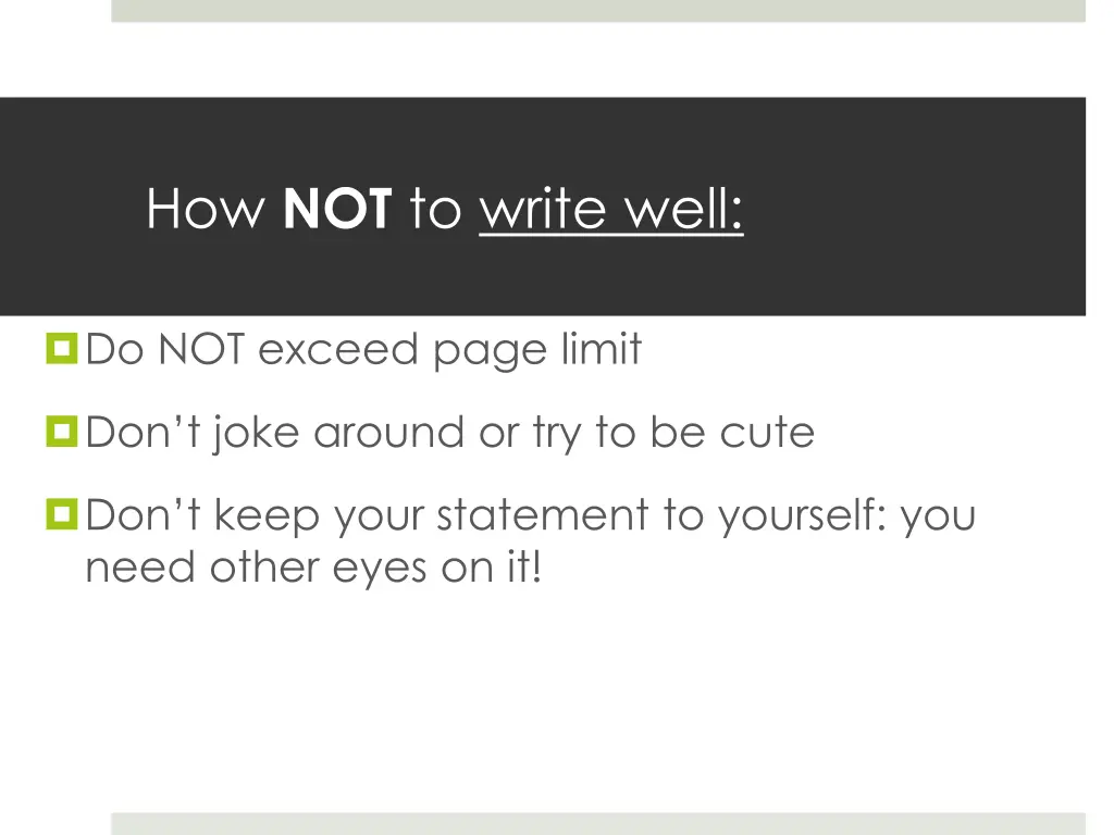 how not to write well