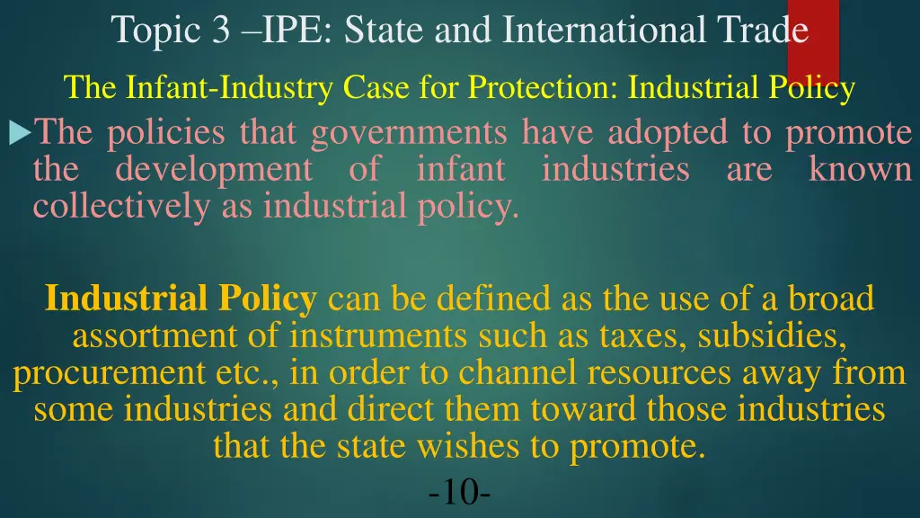 topic 3 ipe state and international trade 8