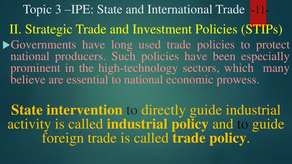 topic 3 ipe state and international trade 9