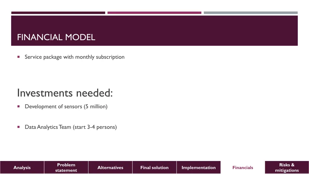 financial model