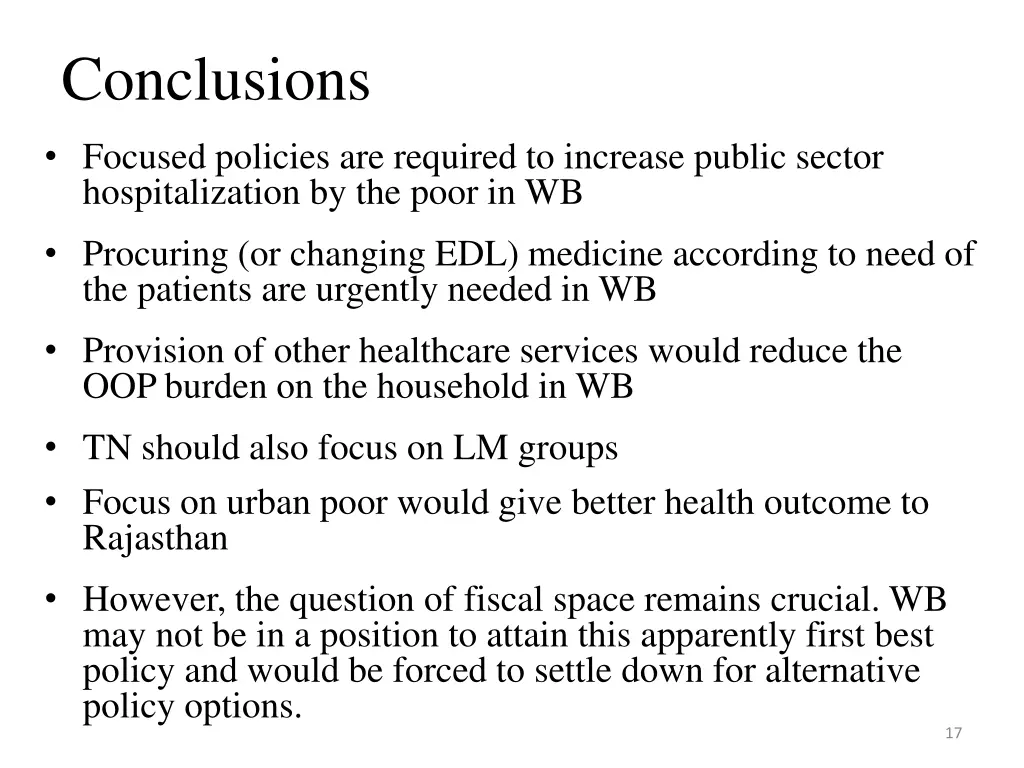 conclusions