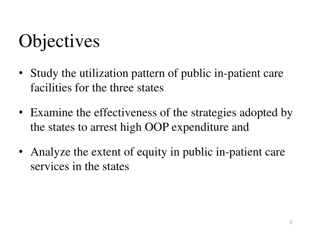 objectives