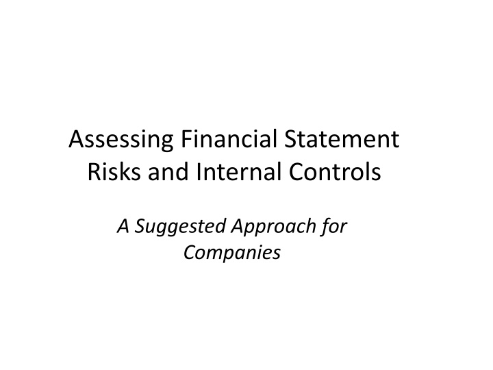 assessing financial statement risks and internal