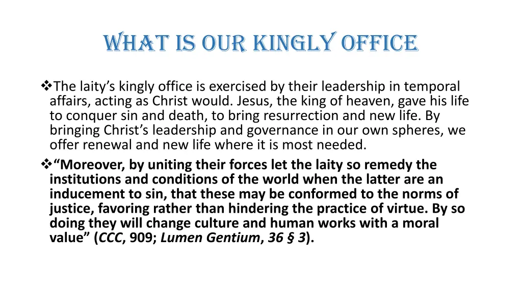 what is our kingly office