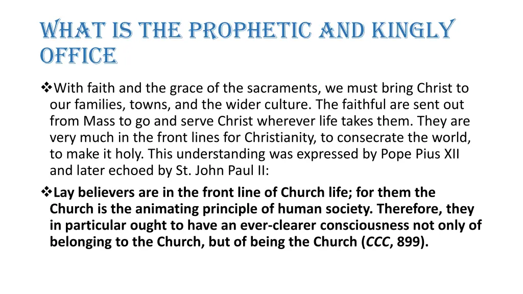 what is the prophetic and kingly office 1