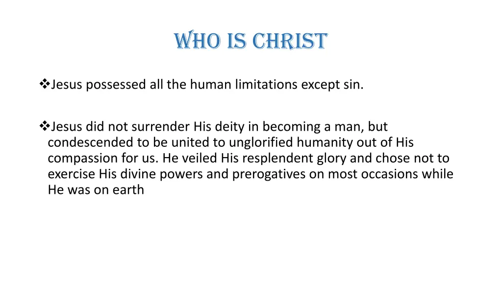 who is christ 1