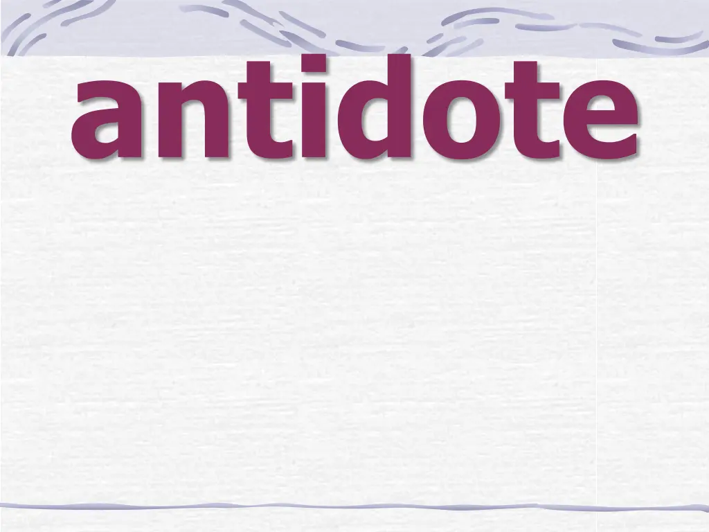 antidote