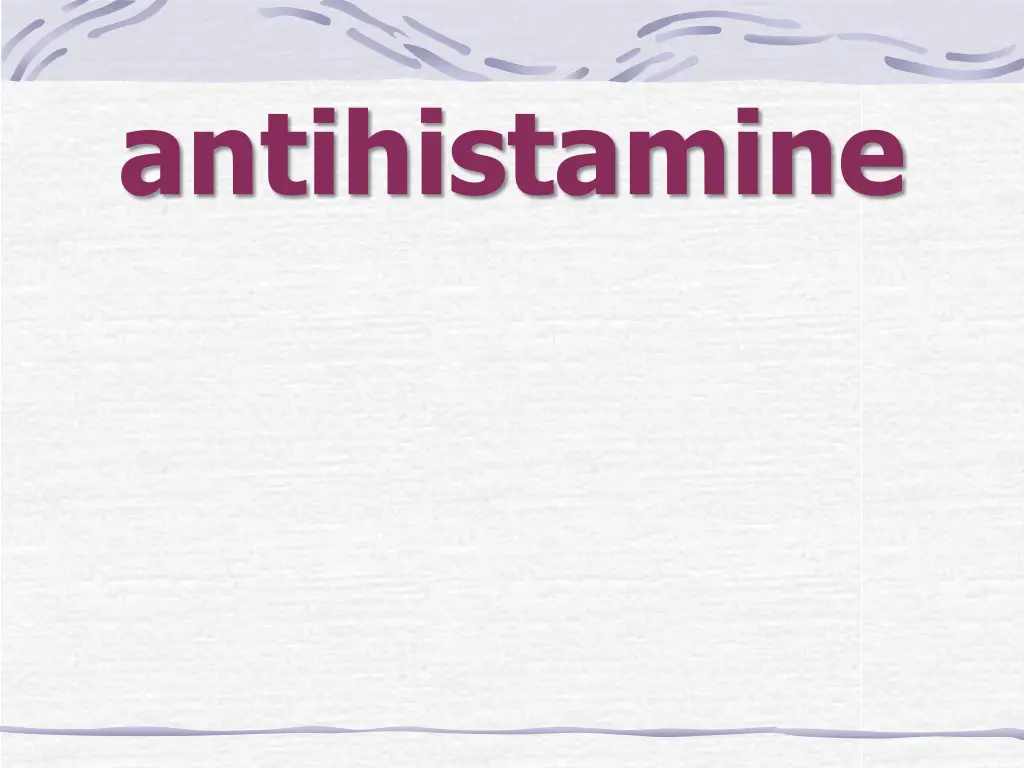 antihistamine