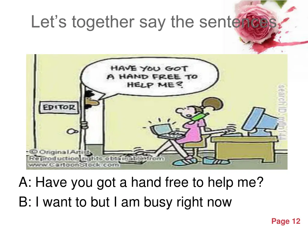 let s together say the sentences 1