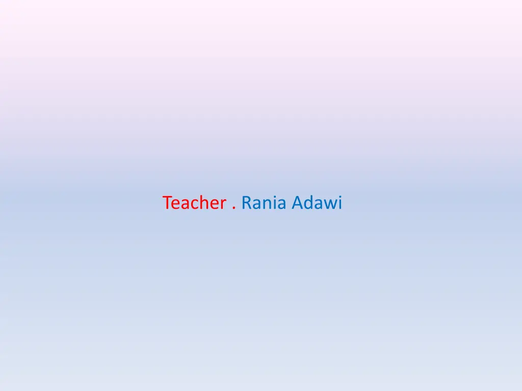 teacher rania adawi