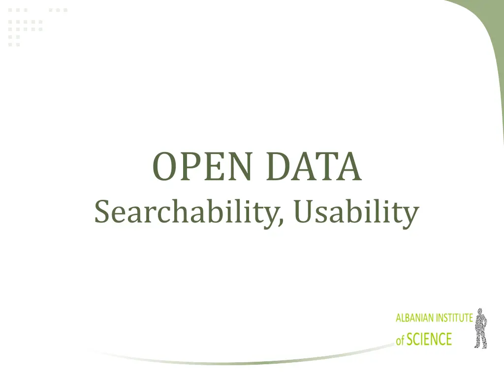 open data searchability usability