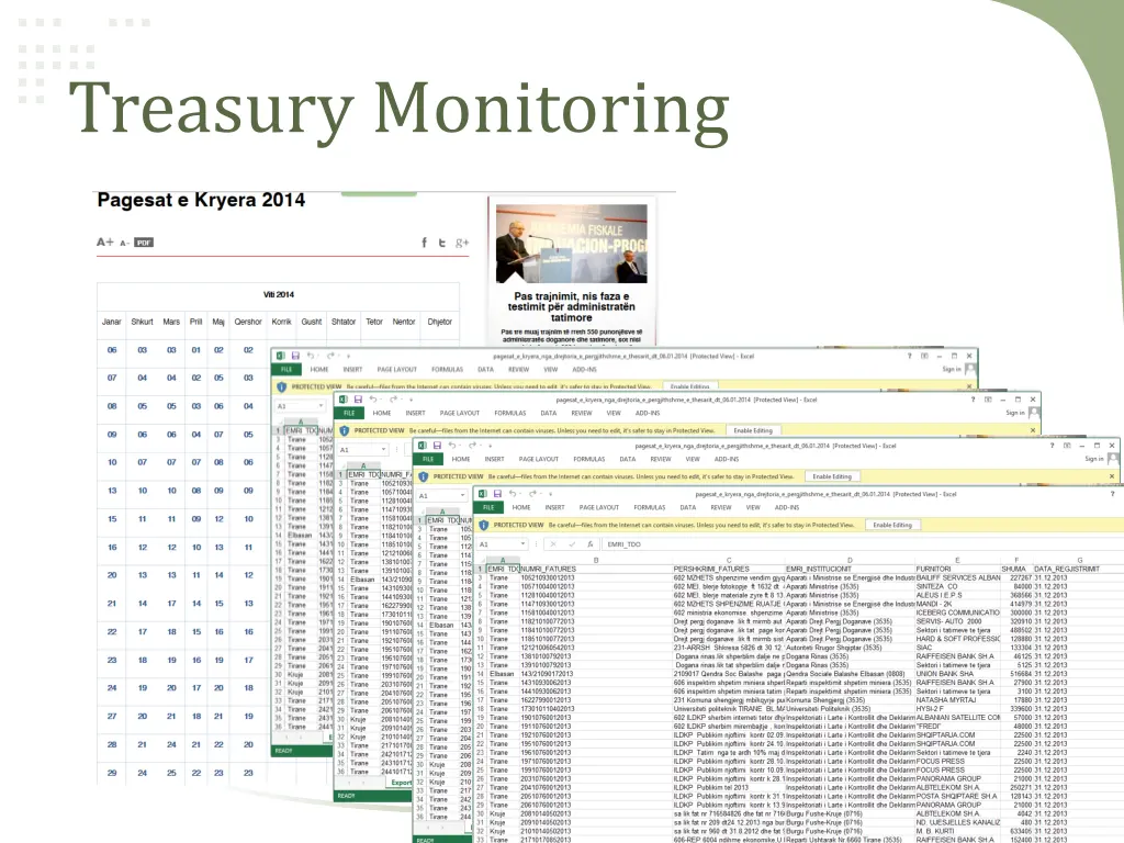 treasury monitoring
