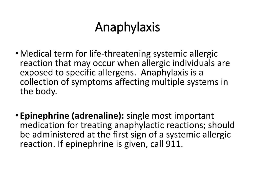 anaphylaxis anaphylaxis