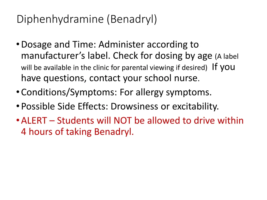 diphenhydramine benadryl