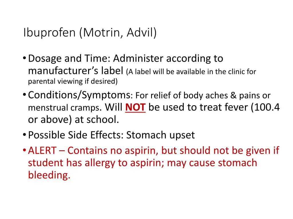 ibuprofen motrin advil