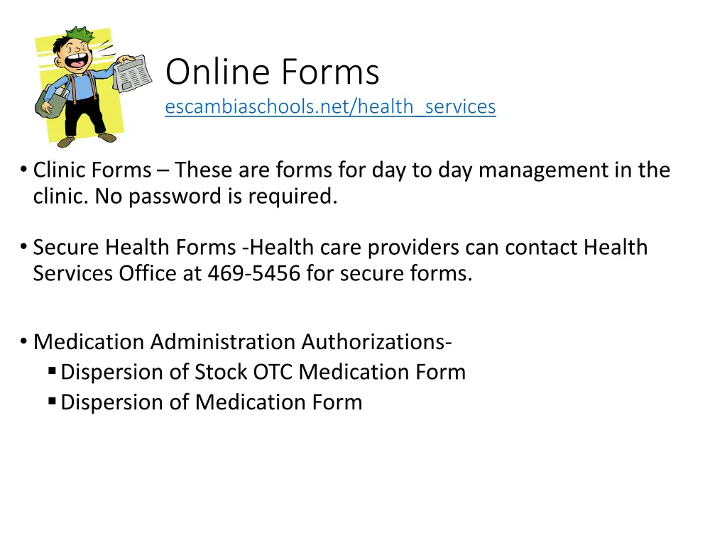 online forms escambiaschools net health services