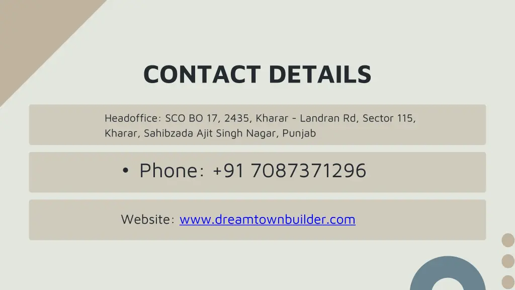 contact details