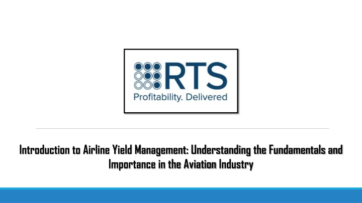 introduction to airline yield management