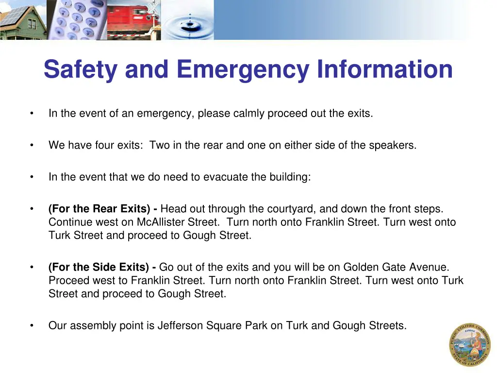 safety and emergency information