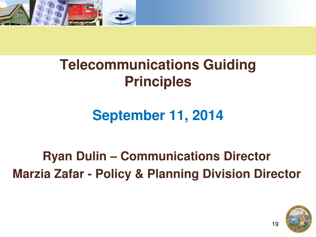 telecommunications guiding principles