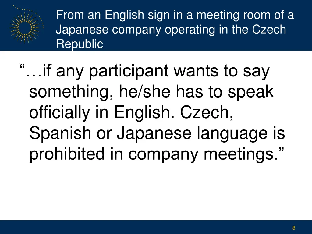 from an english sign in a meeting room