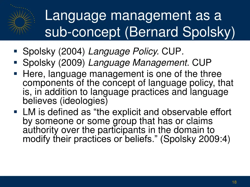 language management as a sub concept bernard