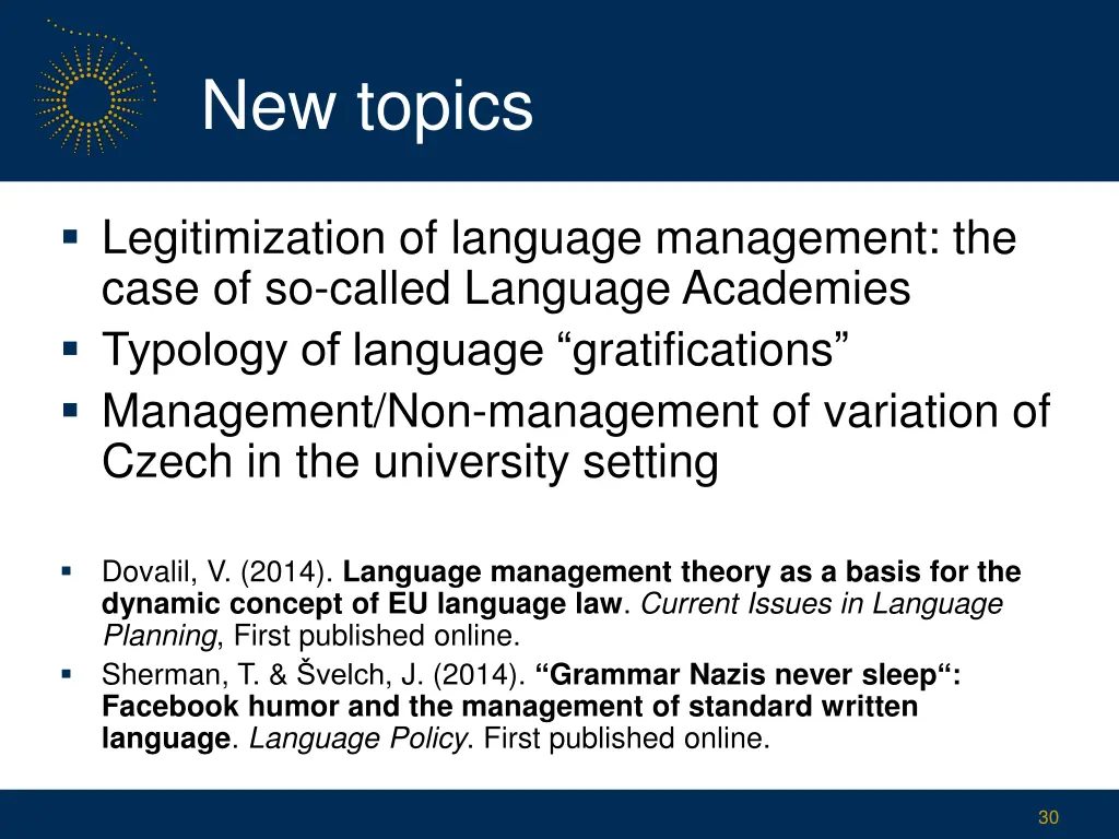 new topics
