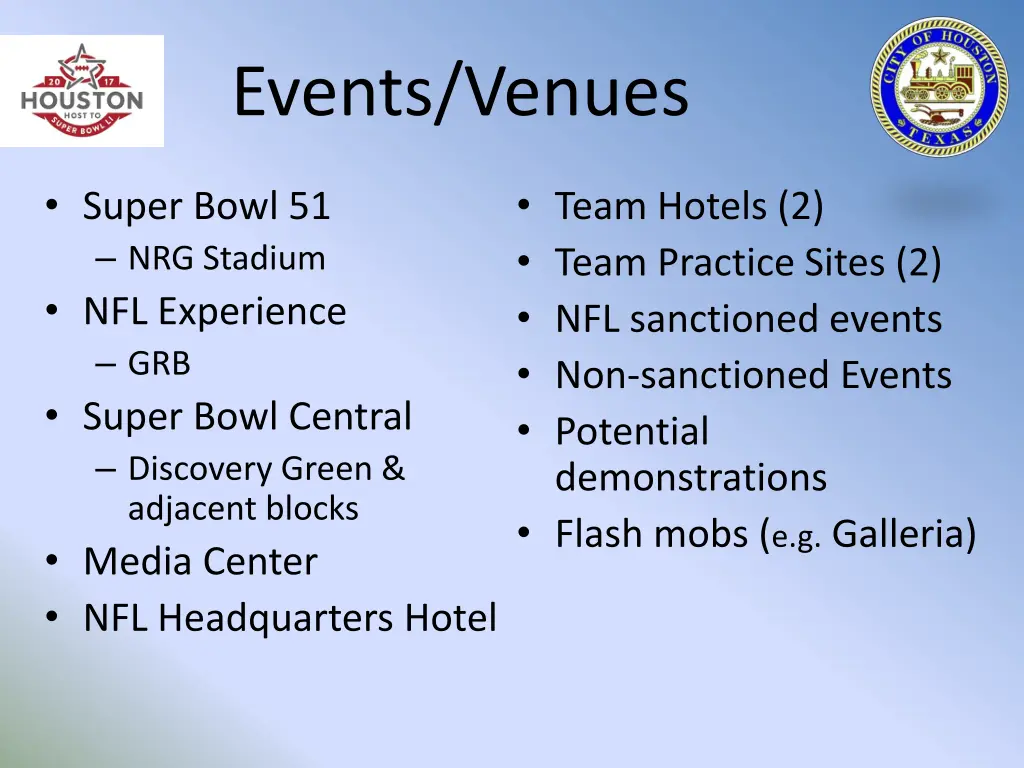 events venues