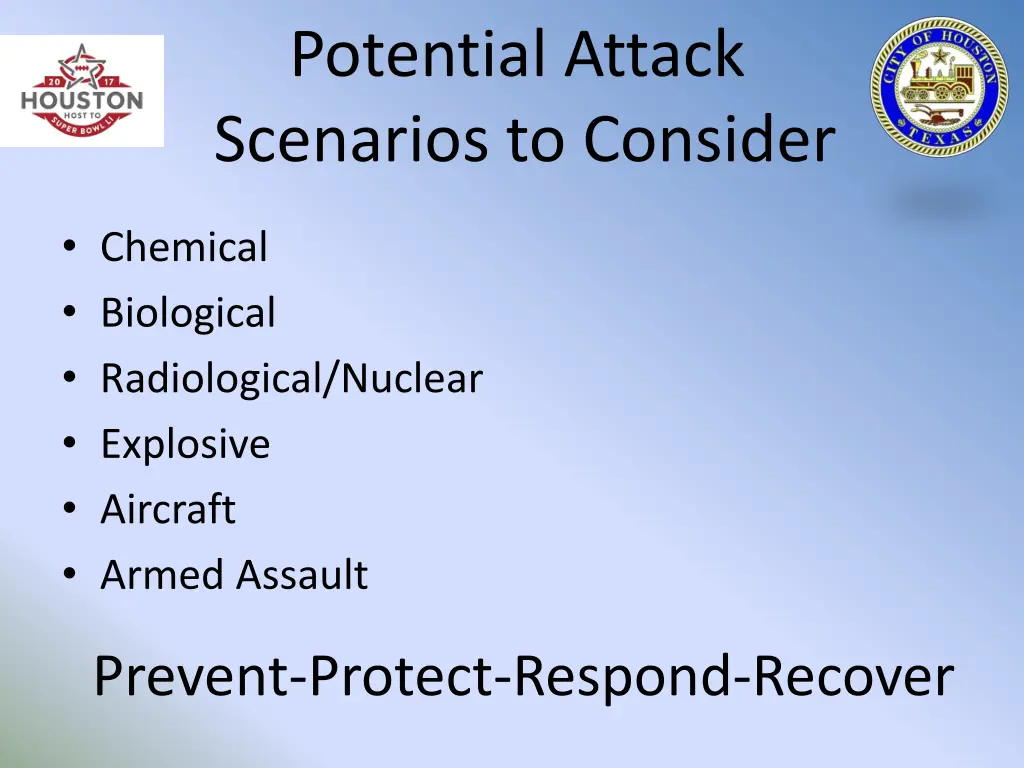 potential attack scenarios to consider