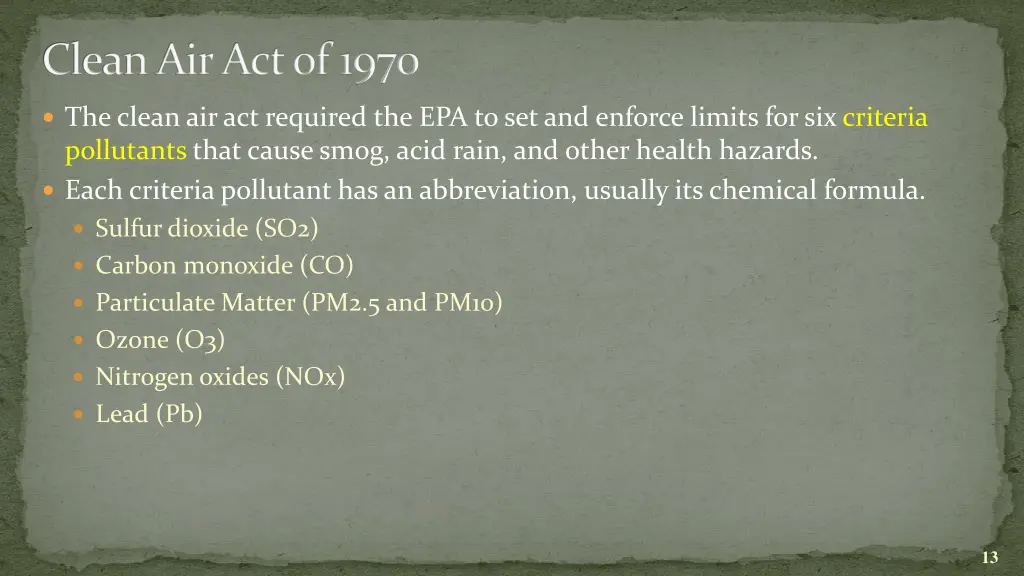 clean air act of 1970