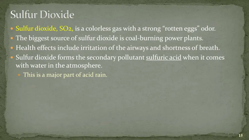 sulfur dioxide