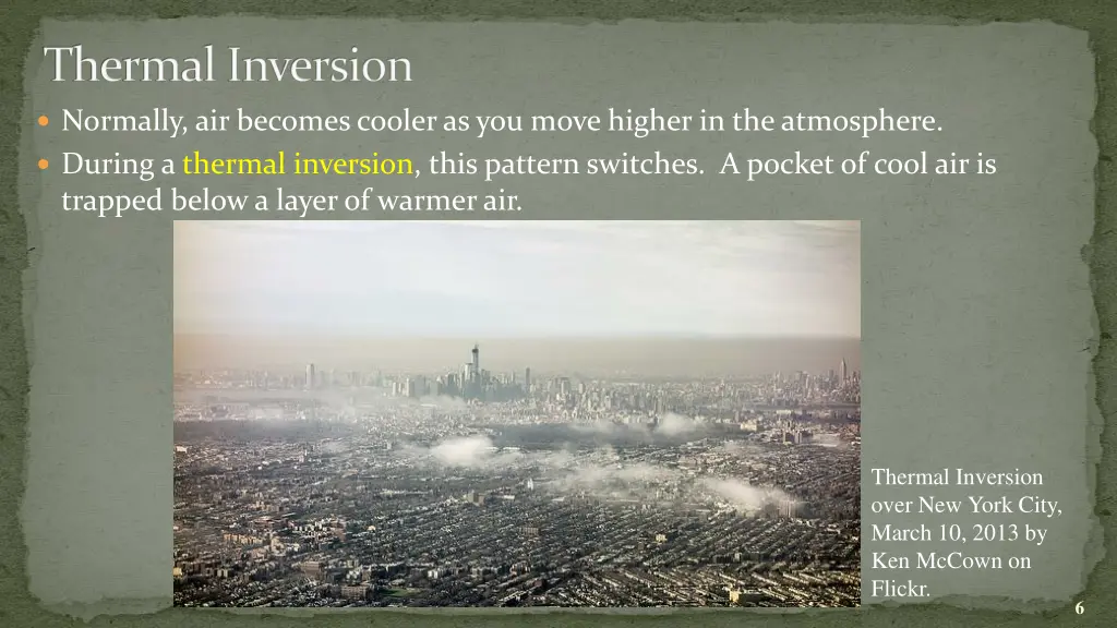 thermal inversion