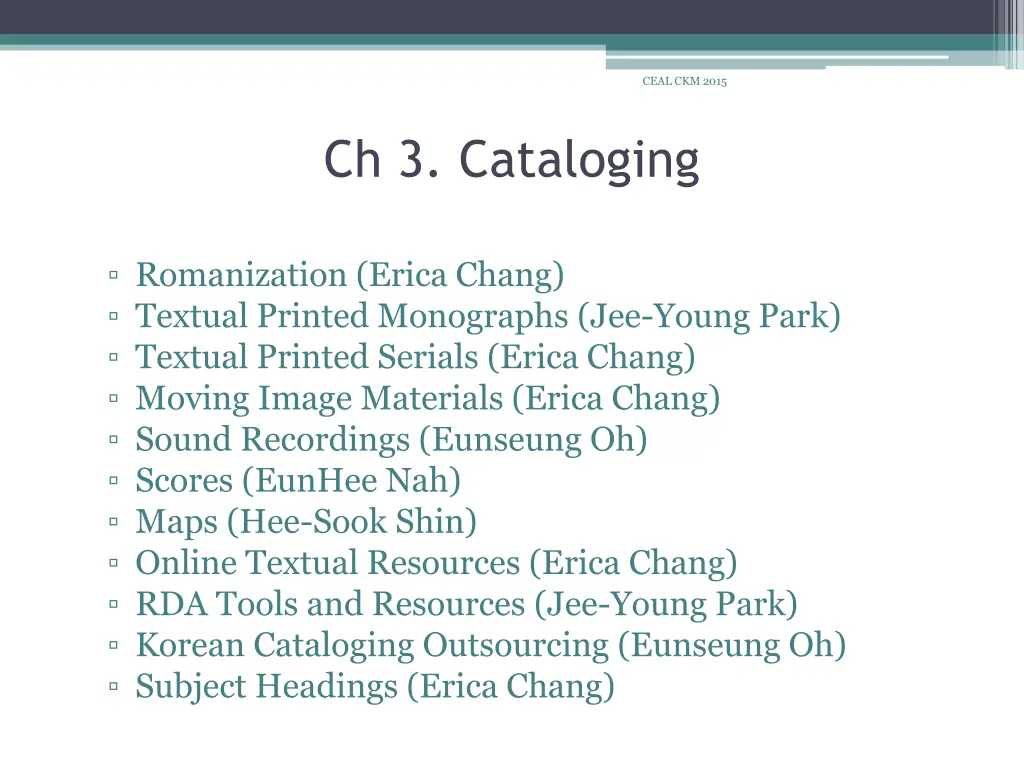 ceal ckm 2015 2
