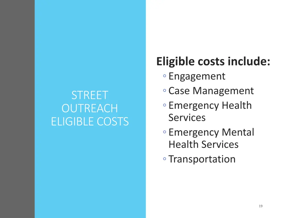 eligible costs include engagement case management