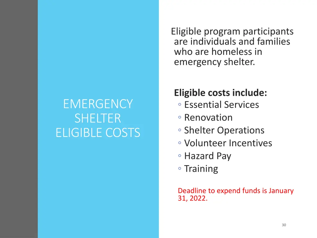 eligible program participants are individuals