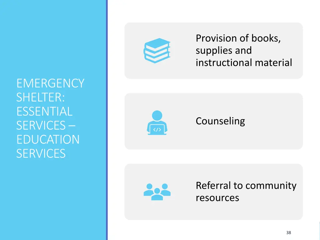 provision of books supplies and instructional
