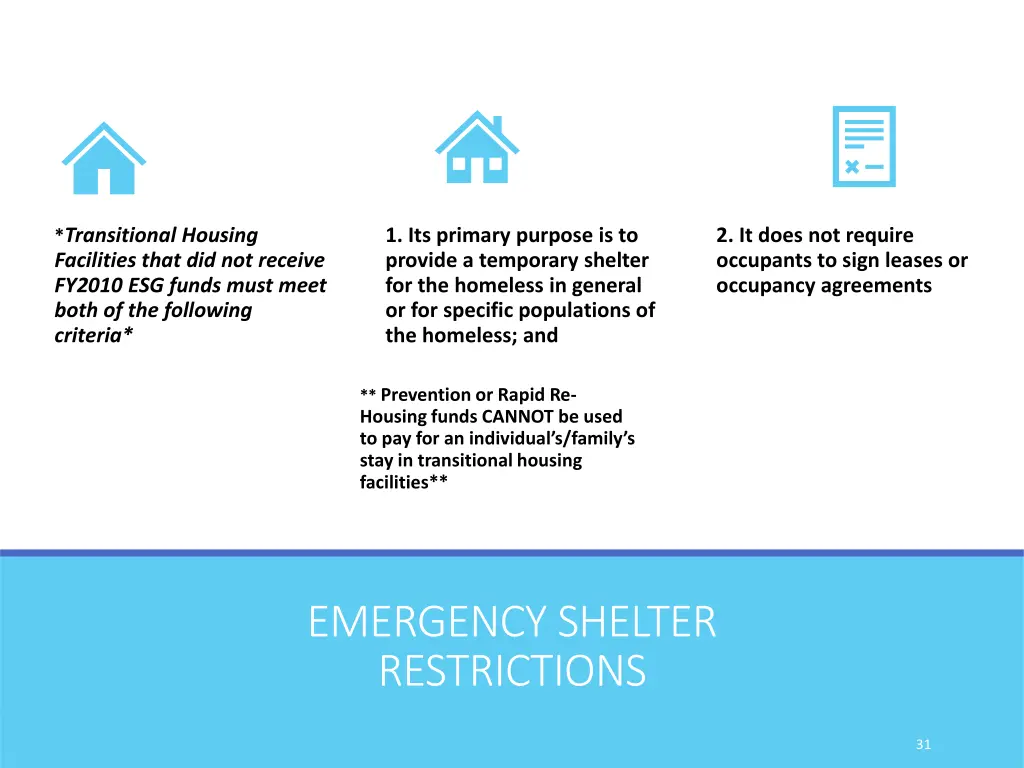 transitional housing facilities that