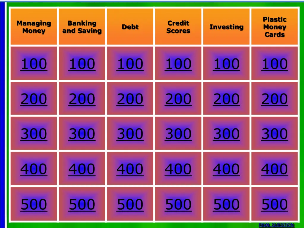 plastic money cards