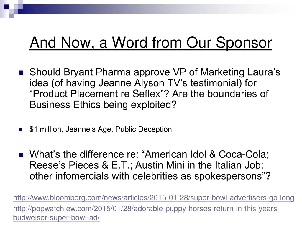 and now a word from our sponsor