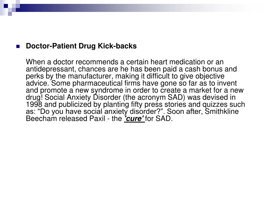 doctor patient drug kick backs